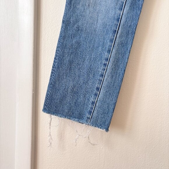 AMO Denim Loverboy Straight Leg Crop Jeans in Loved - Picture 6 of 9
